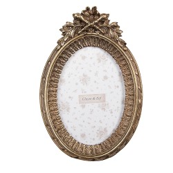 Clayre & Eef Photo Frame 10x15 cm Gold colored Plastic