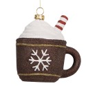 Clayre & Eef Christmas Ornament 9x7x10 cm Brown Plastic Cups