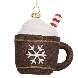 Clayre & Eef Christmas Ornament 9x7x10 cm Brown Plastic Cups