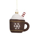 Clayre & Eef Christmas Ornament 9x7x10 cm Brown Plastic Cups