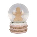 Clayre & Eef Boule de neige Ø 5x7 cm Marron Plastique Bonhomme en pain d‘épice