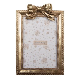 Clayre & Eef Bilderrahmen 10x15 cm Goldfarbig Kunststoff