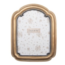 Clayre & Eef Bilderrahmen 10x15 cm Goldfarbig Kunststoff