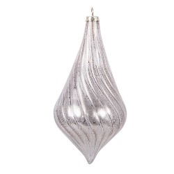 Clayre & Eef Boule de Noël Ø 8x17 cm Couleur argent Verre