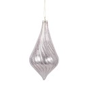 Clayre & Eef Boule de Noël Ø 8x17 cm Couleur argent Verre