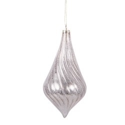 Clayre & Eef Boule de Noël Ø 8x17 cm Couleur argent Verre