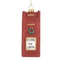 Clayre & Eef Christmas Ornament Mailbox 5x4x11 cm Red Plastic