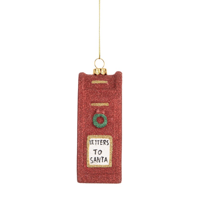 Clayre & Eef Christmas Ornament Mailbox 5x4x11 cm Red Plastic