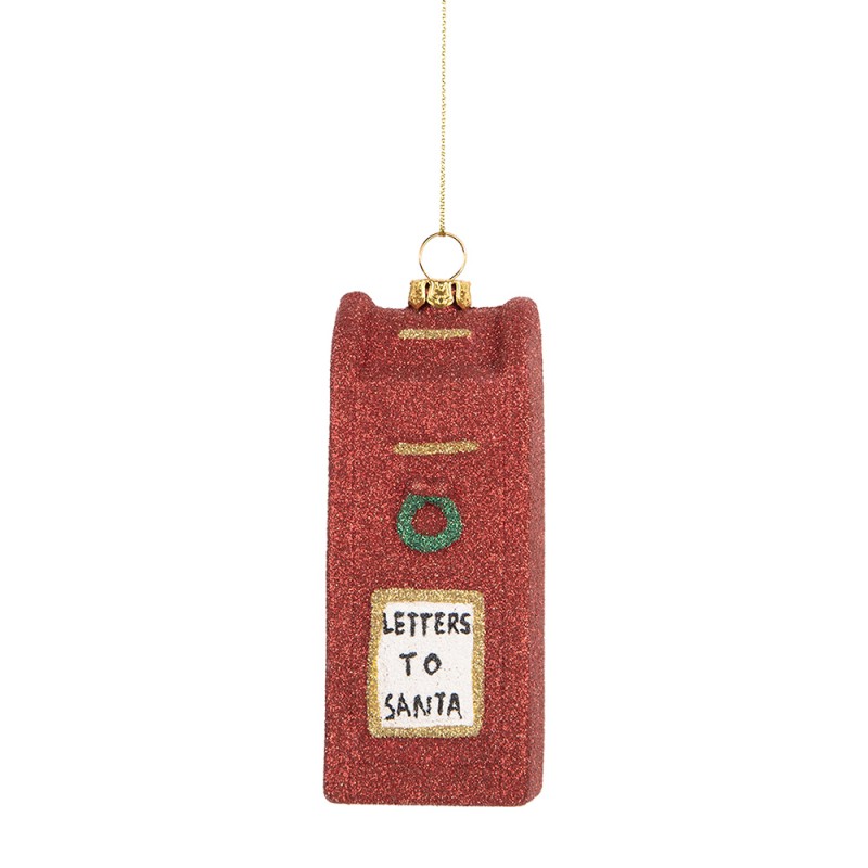 Clayre & Eef Christmas Ornament Mailbox 5x4x11 cm Red Plastic