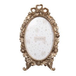Clayre & Eef Bilderrahmen 10x15 cm Goldfarbig Kunststoff
