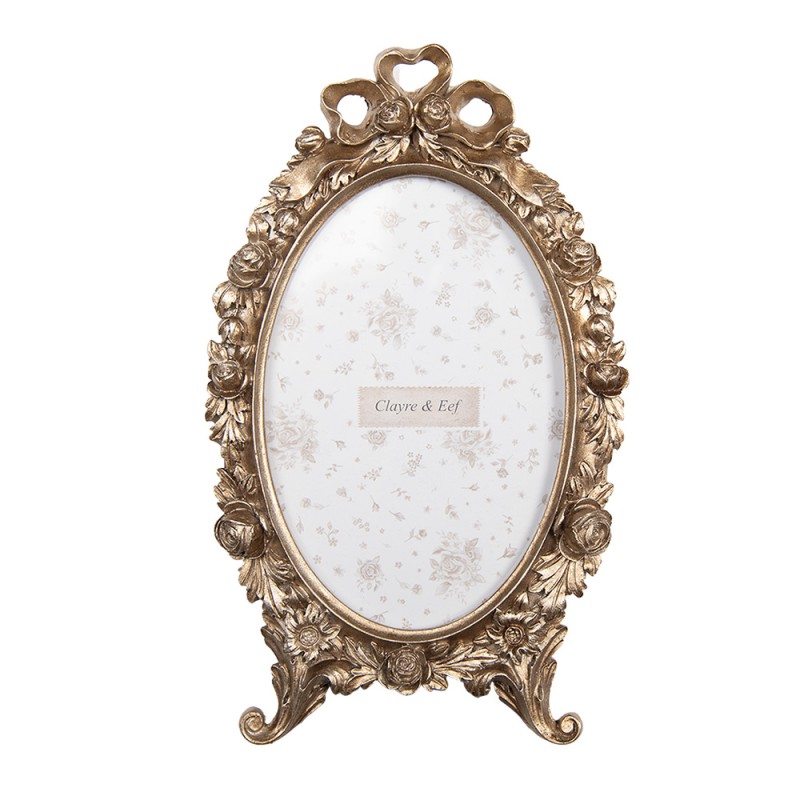 Clayre & Eef Bilderrahmen 10x15 cm Goldfarbig Kunststoff