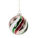 Clayre & Eef Boule de Noël Ø 8x8 cm Multicolore Verre