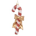 Clayre & Eef Kersthanger Zuurstok 18 cm Rood Kunststof
