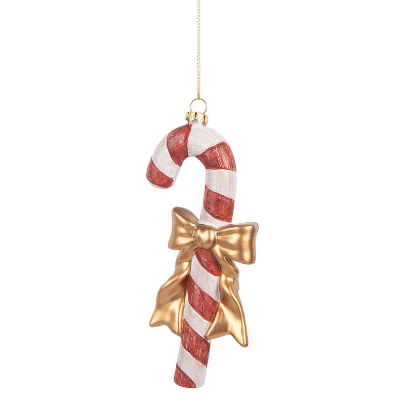 Clayre & Eef Kersthanger Zuurstok 18 cm Rood Kunststof