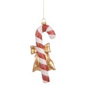Clayre & Eef Kersthanger Zuurstok 18 cm Rood Kunststof