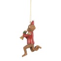 Clayre & Eef Kersthanger Aap 11 cm Bruin Kunststof