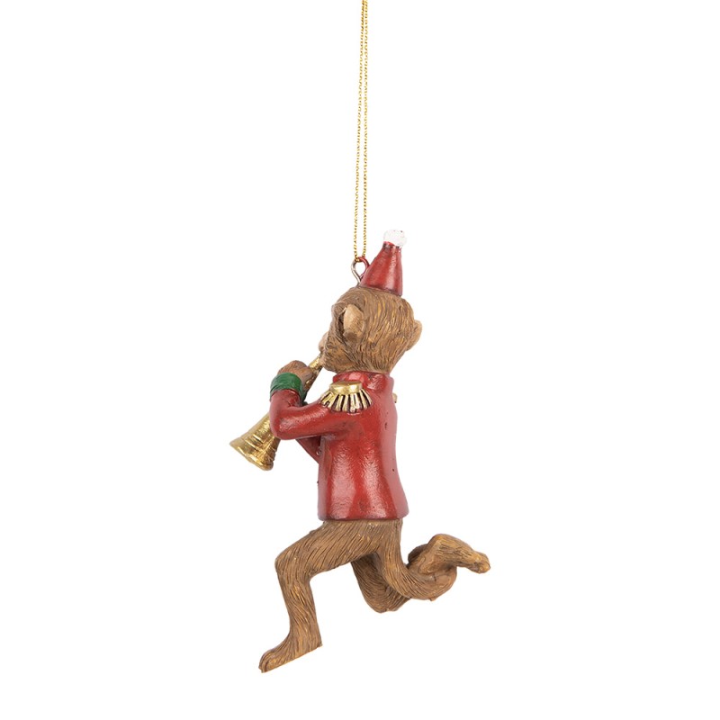 Clayre & Eef Kersthanger Aap 11 cm Bruin Kunststof