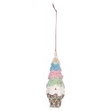 Clayre & Eef Christmas Ornament Ø 5x13 cm Multicoloured Plastic Ice Cream