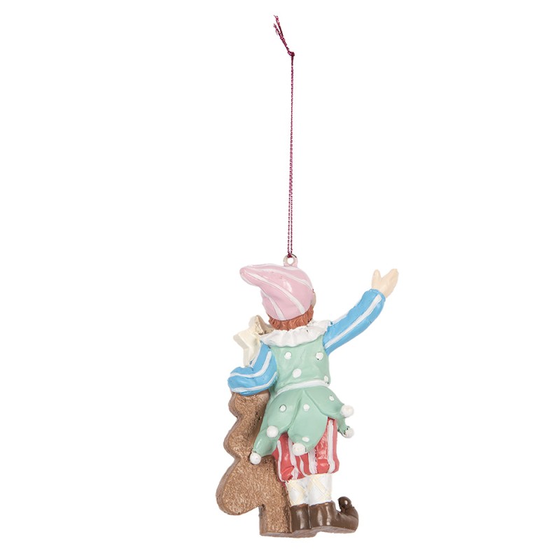 Clayre & Eef Christmas Ornament Gnome 11 cm Green Plastic