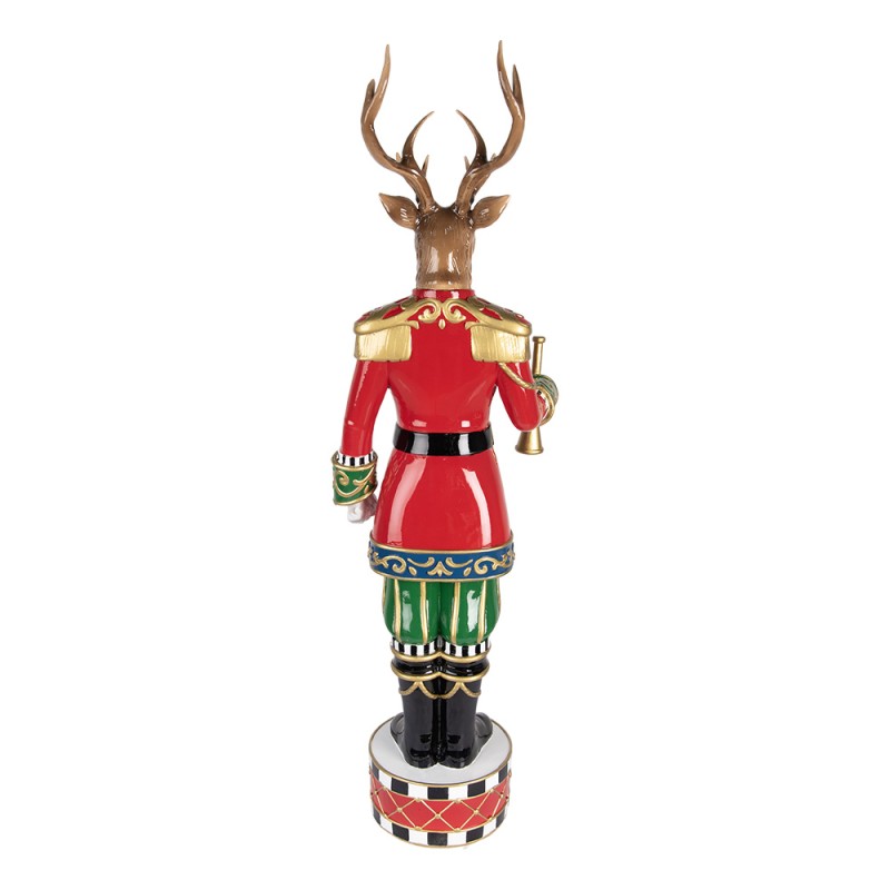 Clayre & Eef Christmas Decoration Figurine Deer 25x20x82 cm Brown Plastic