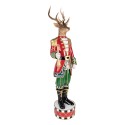 Clayre & Eef Christmas Decoration Figurine Deer 25x20x82 cm Brown Plastic