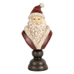 Clayre & Eef Kerstdecoratie Beeld Kerstman 11x8x22 cm Rood Kunststof