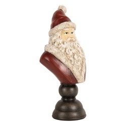 Clayre & Eef Kerstdecoratie Beeld Kerstman 11x8x22 cm Rood Kunststof