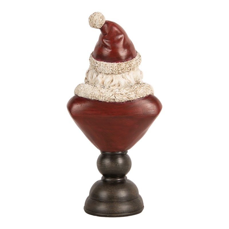 Clayre & Eef Kerstdecoratie Beeld Kerstman 11x8x22 cm Rood Kunststof