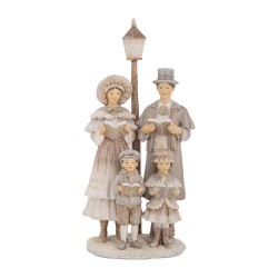 Clayre & Eef Christmas Decoration Figurine 15x11x30 cm Beige Plastic