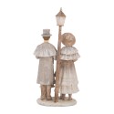 Clayre & Eef Christmas Decoration Figurine 15x11x30 cm Beige Plastic
