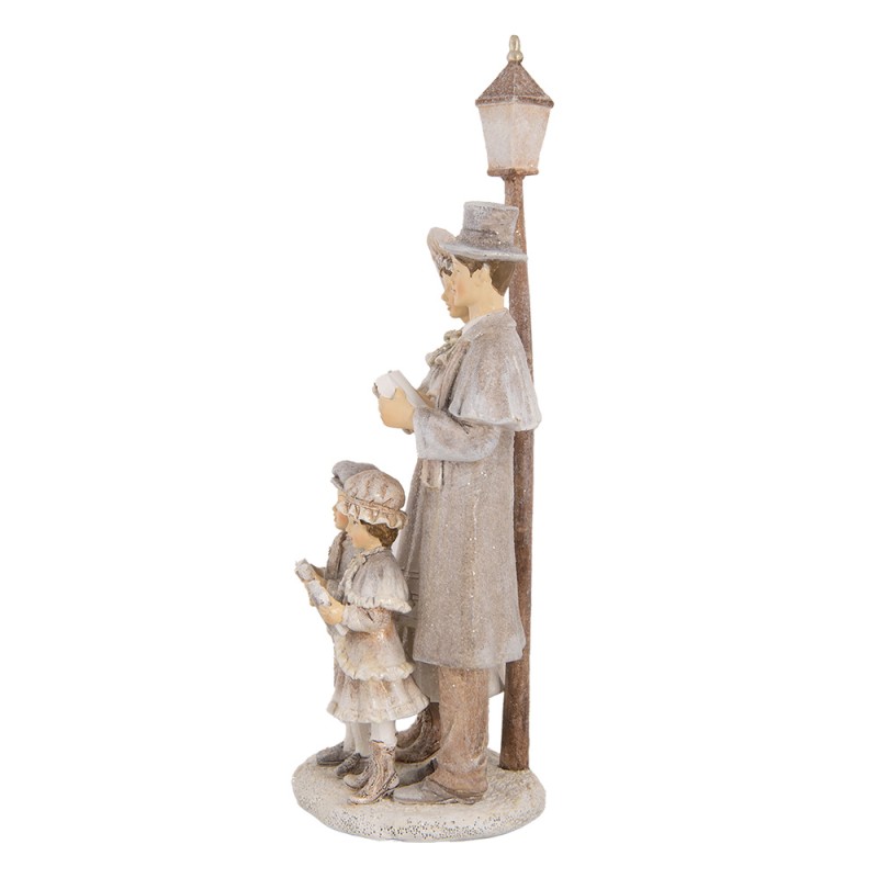 Clayre & Eef Christmas Decoration Figurine 15x11x30 cm Beige Plastic