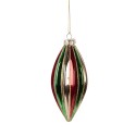Clayre & Eef Kerstbal Ø 6x13 cm Meerkleurig Glas