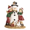 Clayre & Eef Statuetta decorativa di Natale Bambini 13x10x16 cm Rosso Plastica