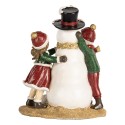 Clayre & Eef Statuetta decorativa di Natale Bambini 13x10x16 cm Rosso Plastica