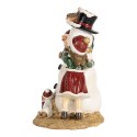 Clayre & Eef Statuetta decorativa di Natale Bambini 13x10x16 cm Rosso Plastica