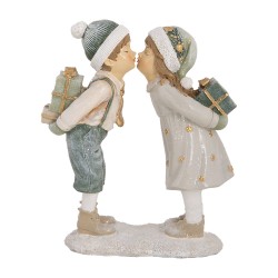 Clayre & Eef Dekorationsfigur Kinder 15x6x18 cm Beige Kunststoff