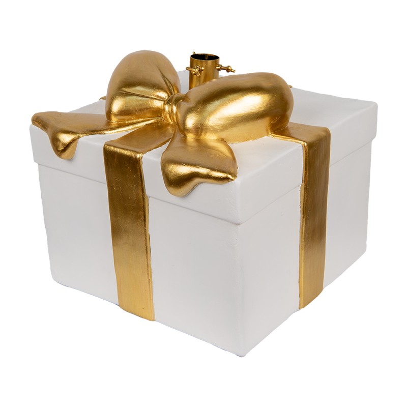 Clayre & Eef Kerstboom Standaard Cadeau 30x28x48 cm Wit Keramisch materiaal