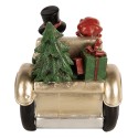 Clayre & Eef Weihnachtsdekorationsfigur Auto 22x14x16 cm Goldfarbig Kunststoff