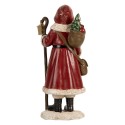 Clayre & Eef Kerstdecoratie Beeld Kerstman 26 cm Rood Kunststof