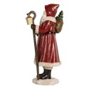 Clayre & Eef Kerstdecoratie Beeld Kerstman 26 cm Rood Kunststof