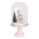 Clayre & Eef Décoration de Noël avec lumières LED Ø 17x30 cm Rose Plastique