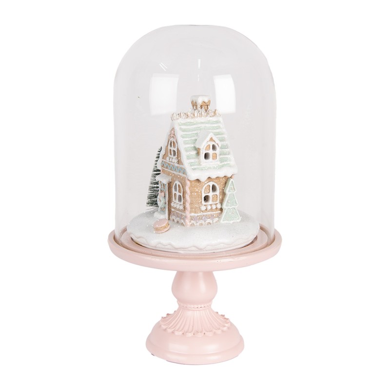 Clayre & Eef Décoration de Noël avec lumières LED Ø 17x30 cm Rose Plastique