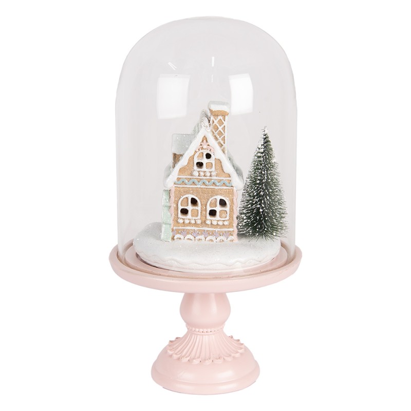 Clayre & Eef Décoration de Noël avec lumières LED Ø 17x30 cm Rose Plastique