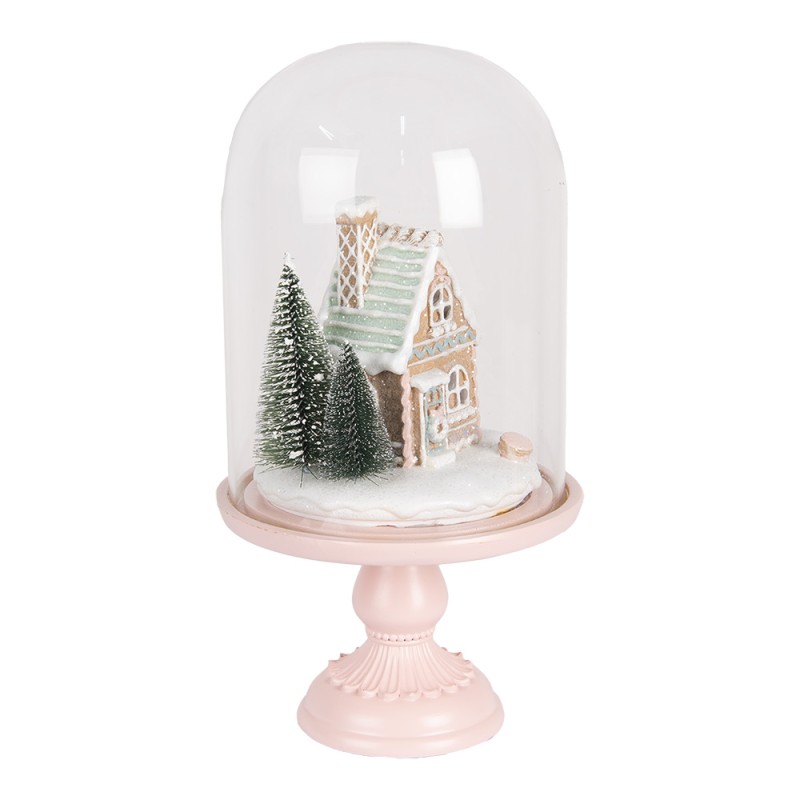 Clayre & Eef Décoration de Noël avec lumières LED Ø 17x30 cm Rose Plastique