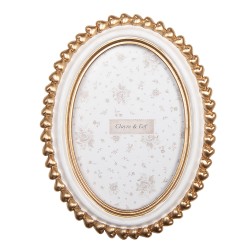 Clayre & Eef Bilderrahmen 10x15 cm Goldfarbig Kunststoff