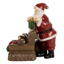 Clayre & Eef Statuetta decorativa di Natale Babbo Natale 17x13x18 cm Rosso Plastica