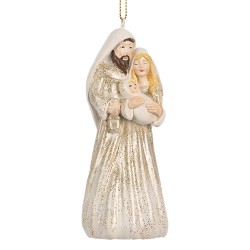 Clayre & Eef Kersthanger Kerstgroep 11 cm Beige Kunststof