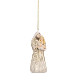 Clayre & Eef Kersthanger Kerstgroep 11 cm Beige Kunststof