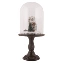 Clayre & Eef Christmas Decoration with LED Lighting Ø 17x36 cm Brown Plastic Gingerbread house