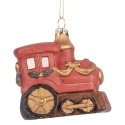 Clayre & Eef Kersthanger Trein 9x5x9 cm Rood Kunststof